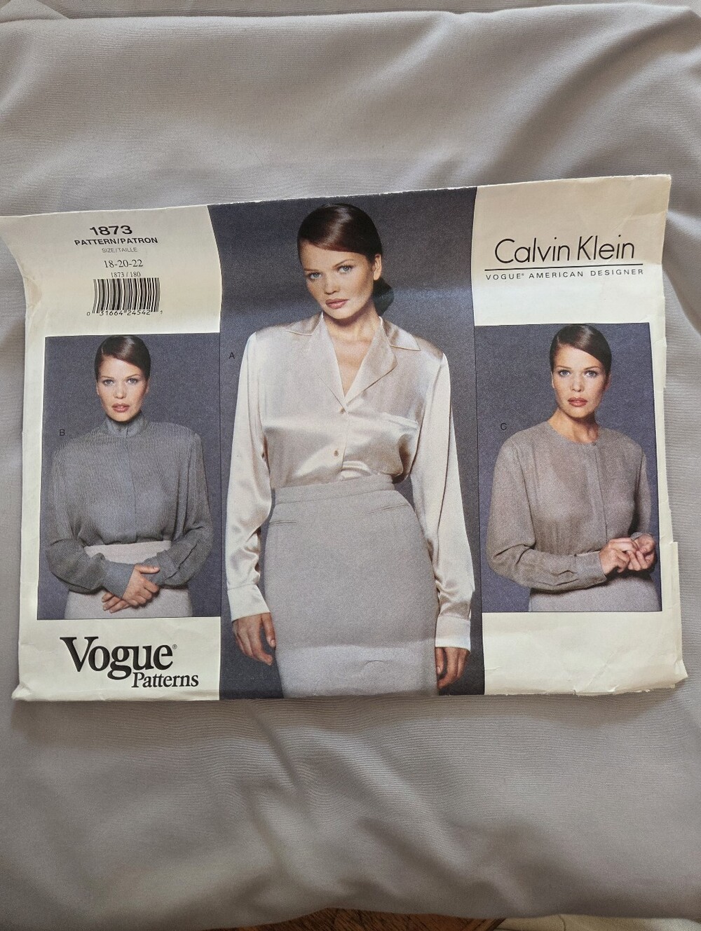 Vogue Patterns Calvin Klein 1873 Misses' Blouse Sewing Pattern